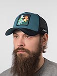 Бейсболка CAPSLAB арт. CL/PKM6/1/CT/STA Pokemon Bulbasaur, Charizard and Squirtle (бирюзовый / черный)
